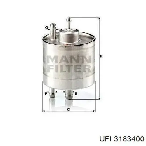 Compre 3183400 UFI Filtro de combustível