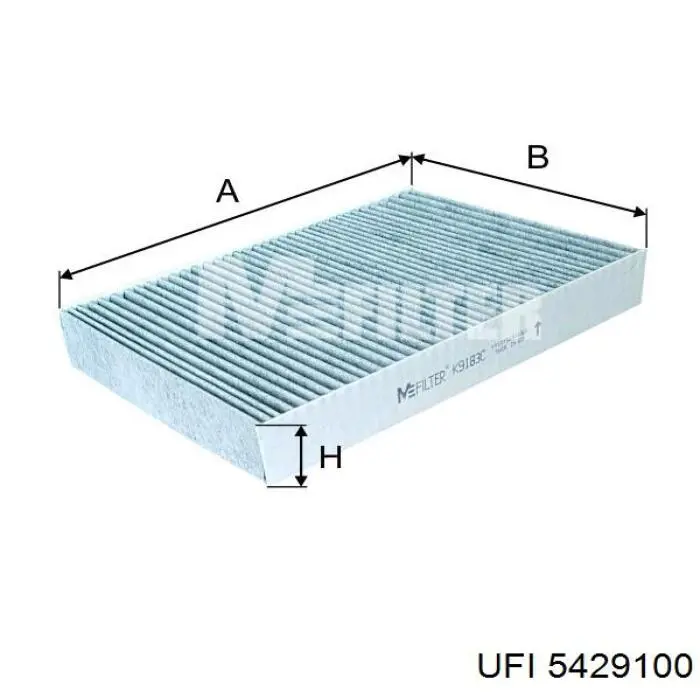 Filtro de salão UFI 5429100 preço, a partir de 14,72 USD