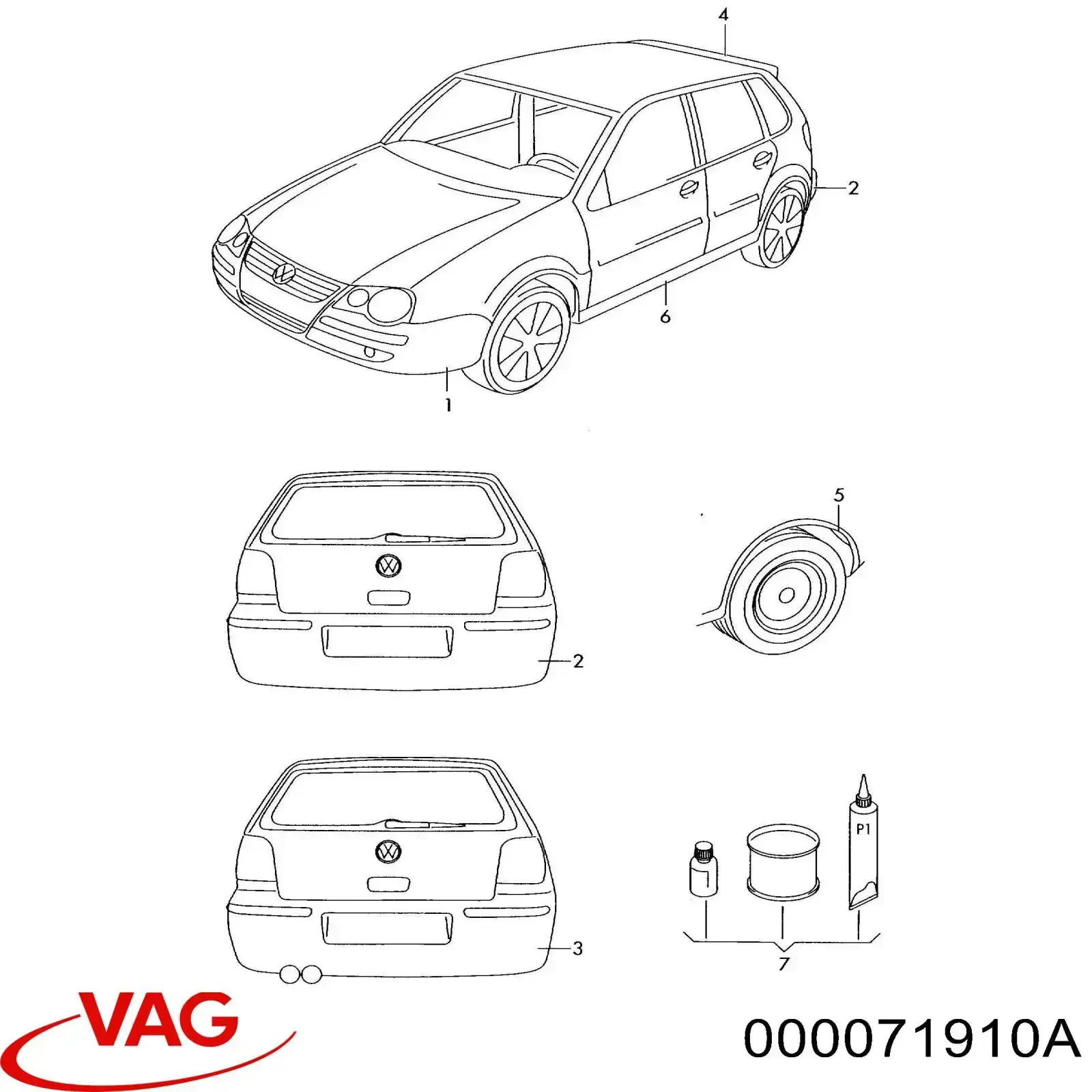 Compre 000071910A VAG Bocal para o silenciador
