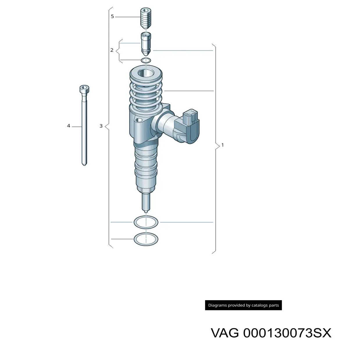 000130073SX VAG Injetor de injeção de combustível