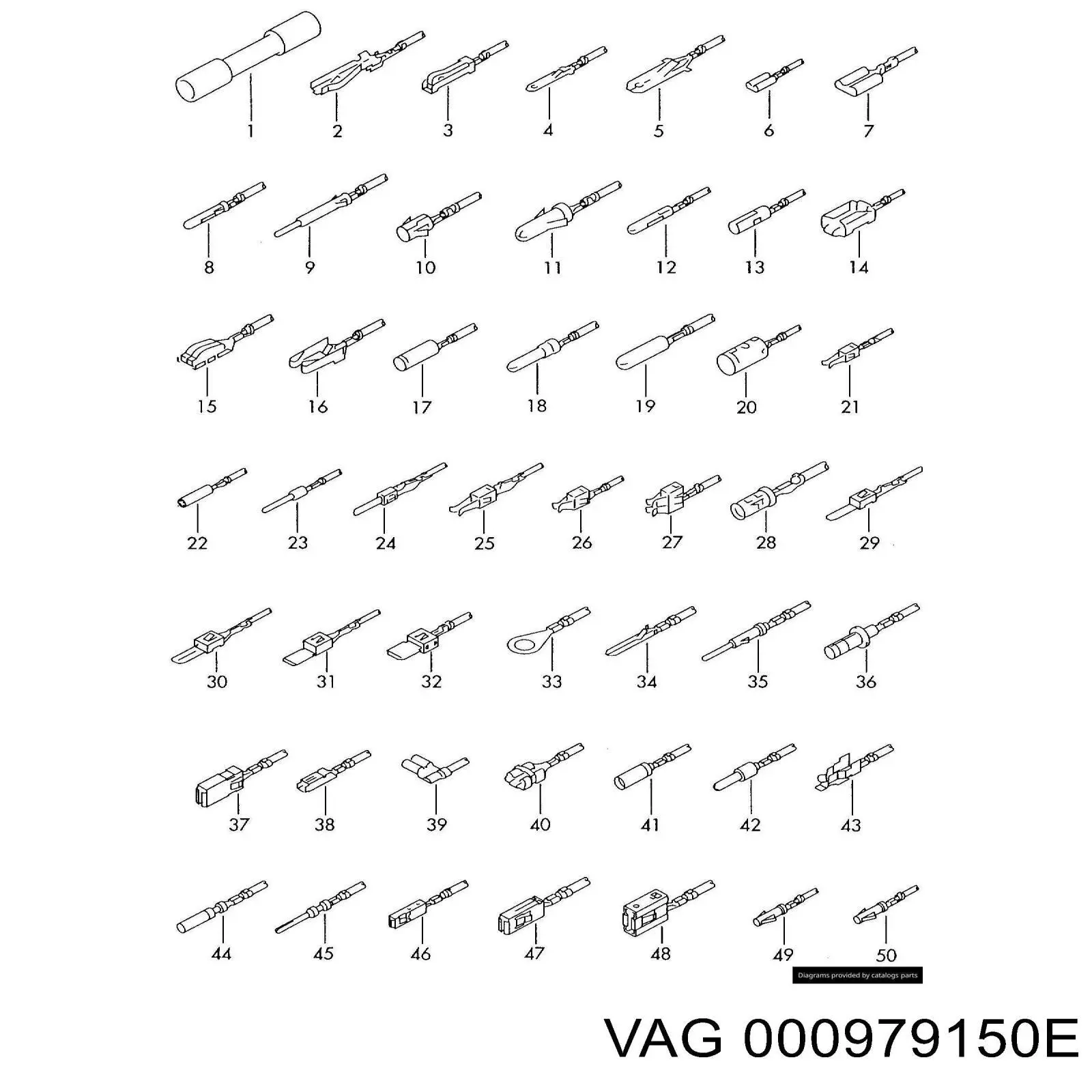 000979150E VAG Fios isolados de salão