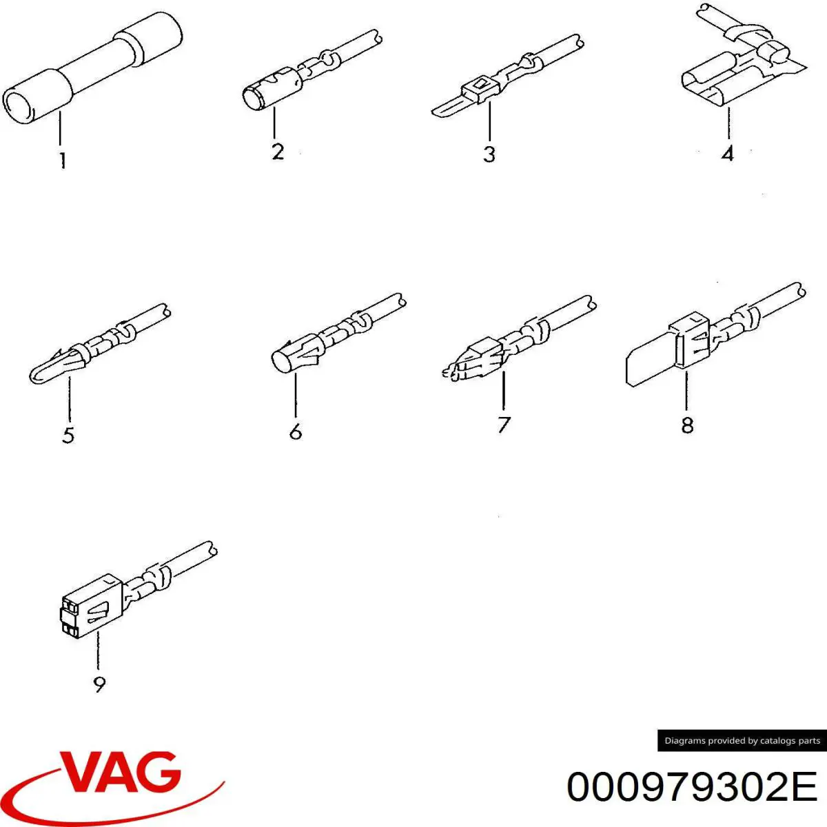 Fios isolados da seção de motor VAG 000979302 preço, a partir de 9,34 USD