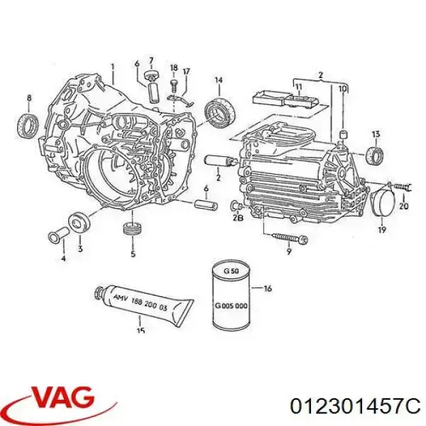 Vedação da haste de mudança da caixa de mudança VAG 012301457C preço, a partir de 5,03 USD