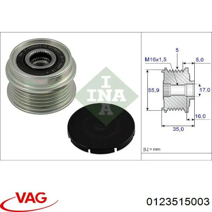 Gerador 0123515003 VAG
