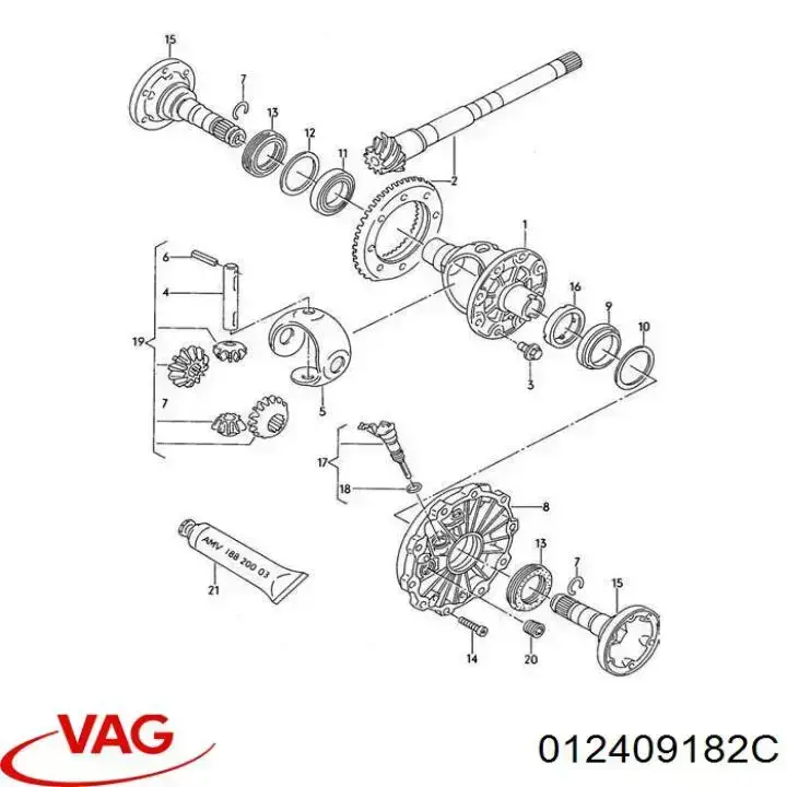 Roda dentada motriz de velocímetro VAG 012409182A preço, a partir de 44,75 USD