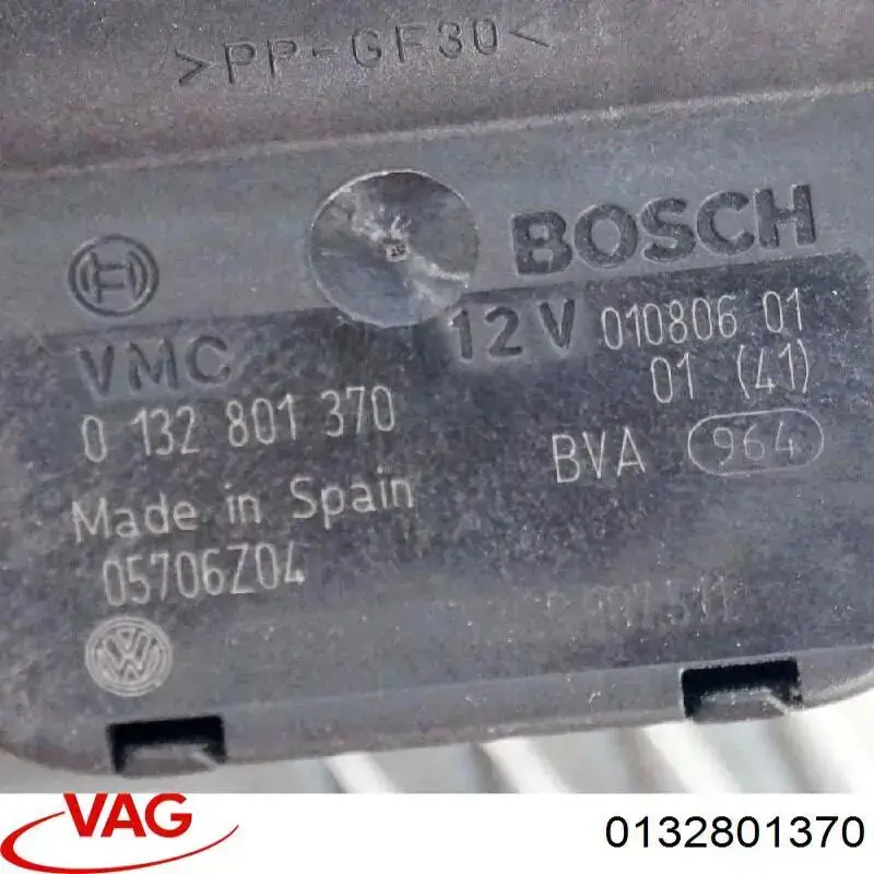 Acionamento de comporta de forno 132801370 VAG