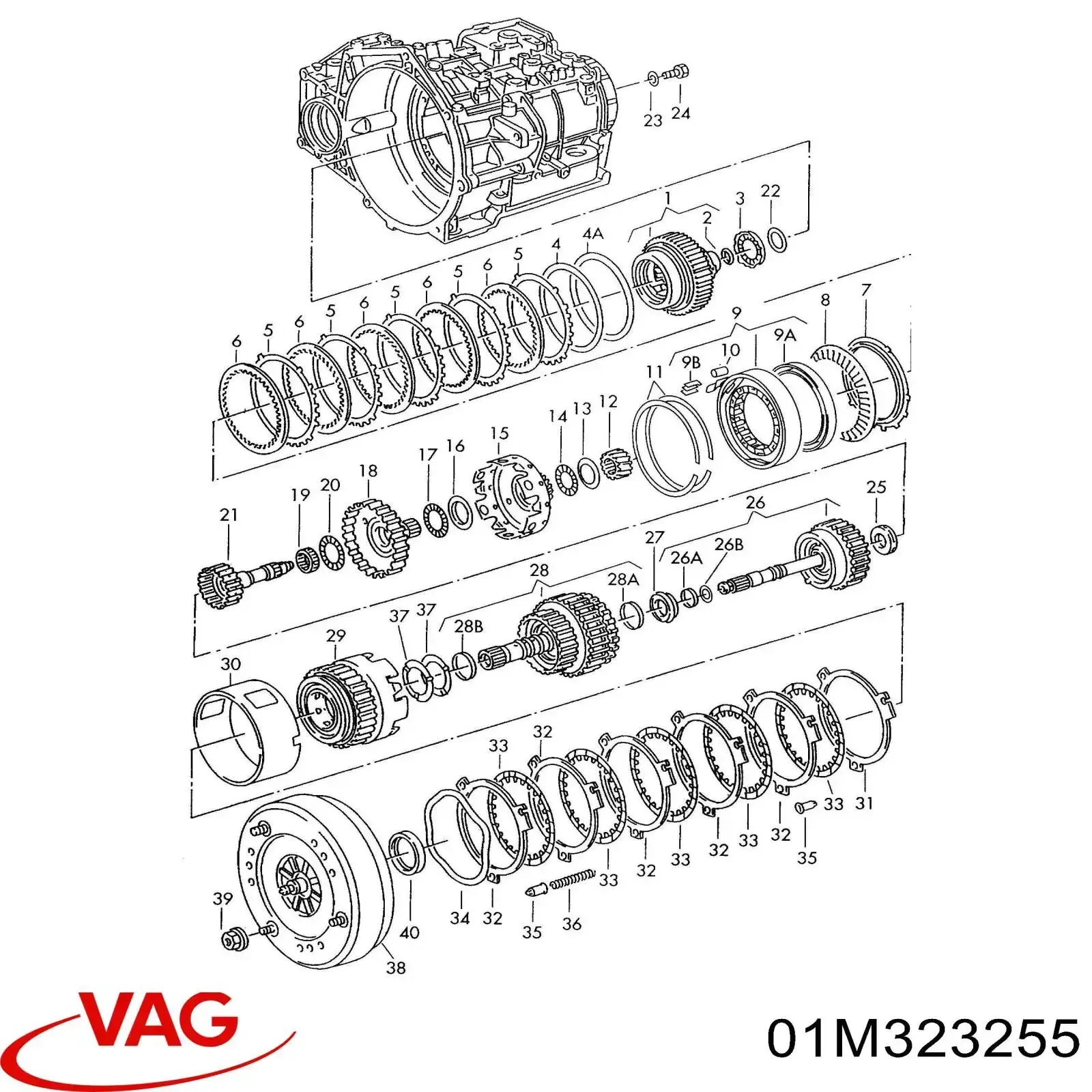 01M323255 VAG Vedante do radiador de óleo