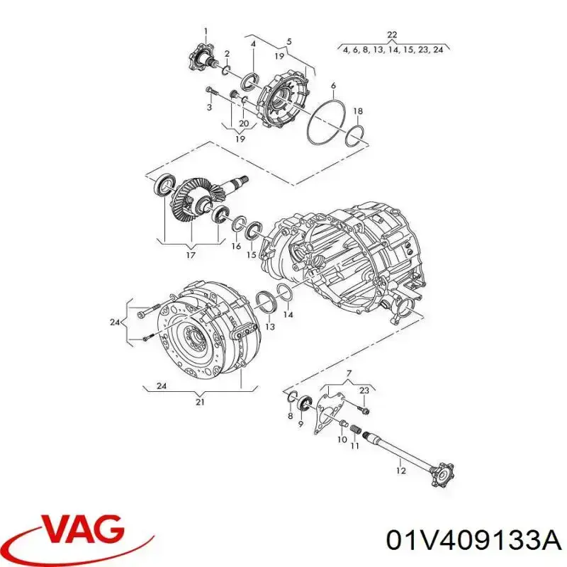 01V409133A VAG Anel de vedação, universal