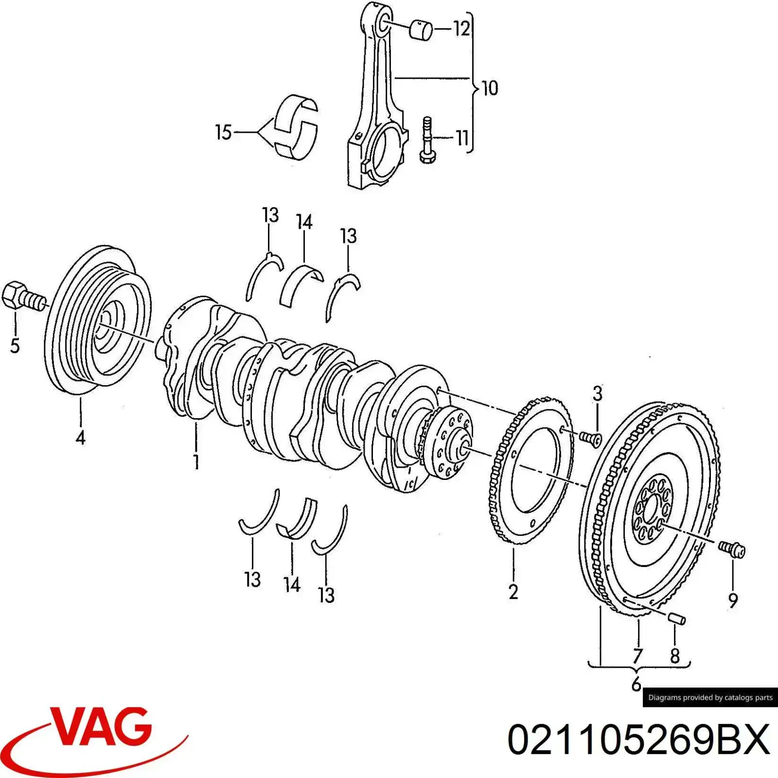 021105269BX VAG Volante de motor
