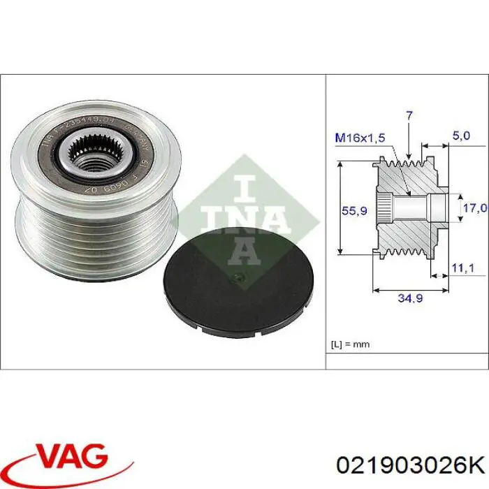 Gerador VAG 021903026K preço, a partir de 253,68 USD