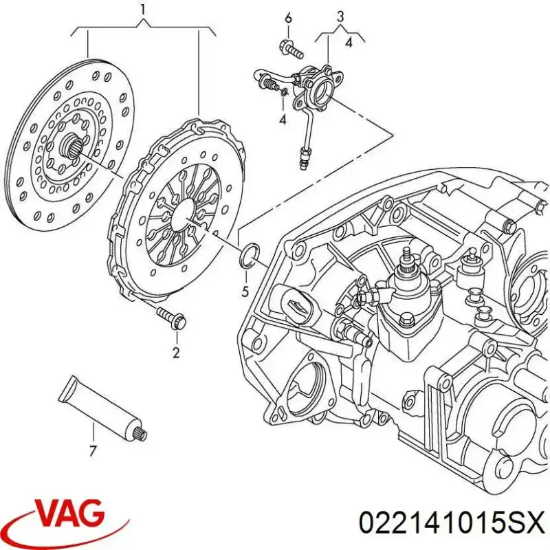 Kit de embraiagem (3 peças) VAG 022141015SX preço, a partir de 170,36 USD