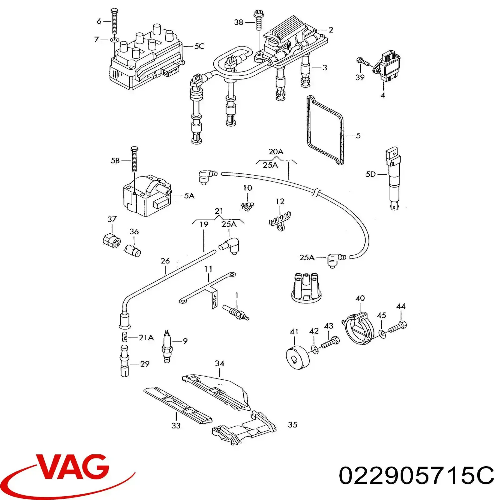Bobina de ignição VAG 022905715C preço, a partir de 49,59 USD