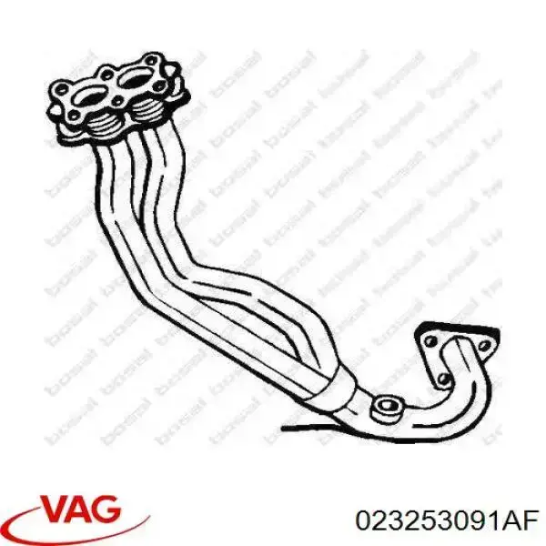 Compre 023253091AF VAG Silenciador, parte dianteira