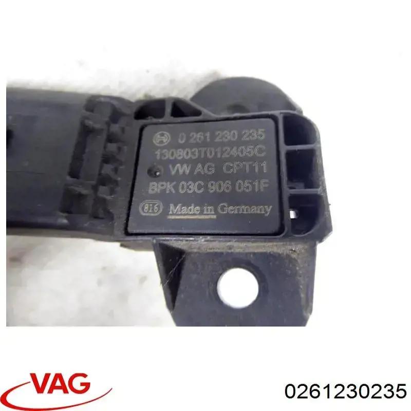 0261230235 VAG Sensor de pressão no coletor de admissão, MAP