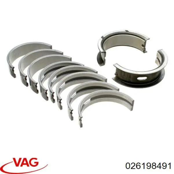 026198491 VAG Folhas inseridas principais de cambota, kit, padrão (STD)