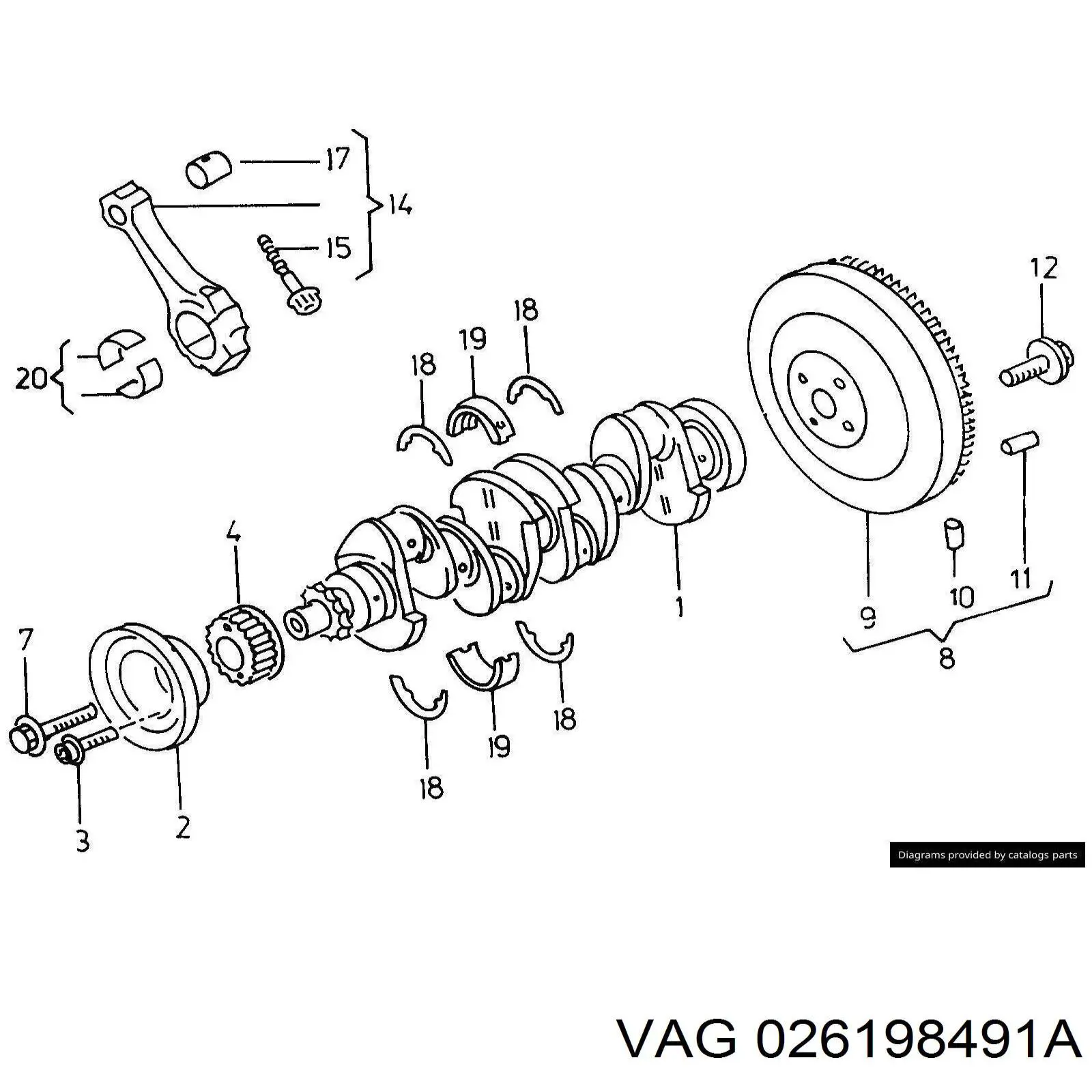 Folhas inseridas principais de cambota, kit, padrão (STD) VAG 026198491A preço, a partir de 33,77 USD