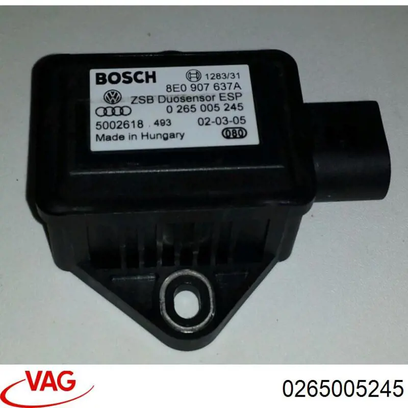 Sensor de aceleração transversal (ESP) VAG 0265005245 preço, a partir de 56,18 USD