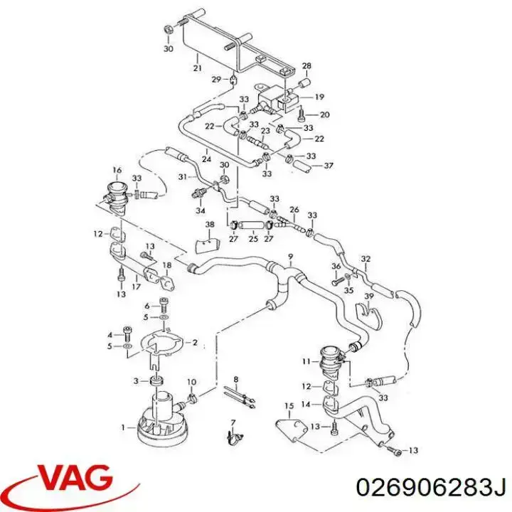 Válvula solenoide de controlo de comporta de ar secundário VAG 026906283J preço, a partir de 66,60 USD