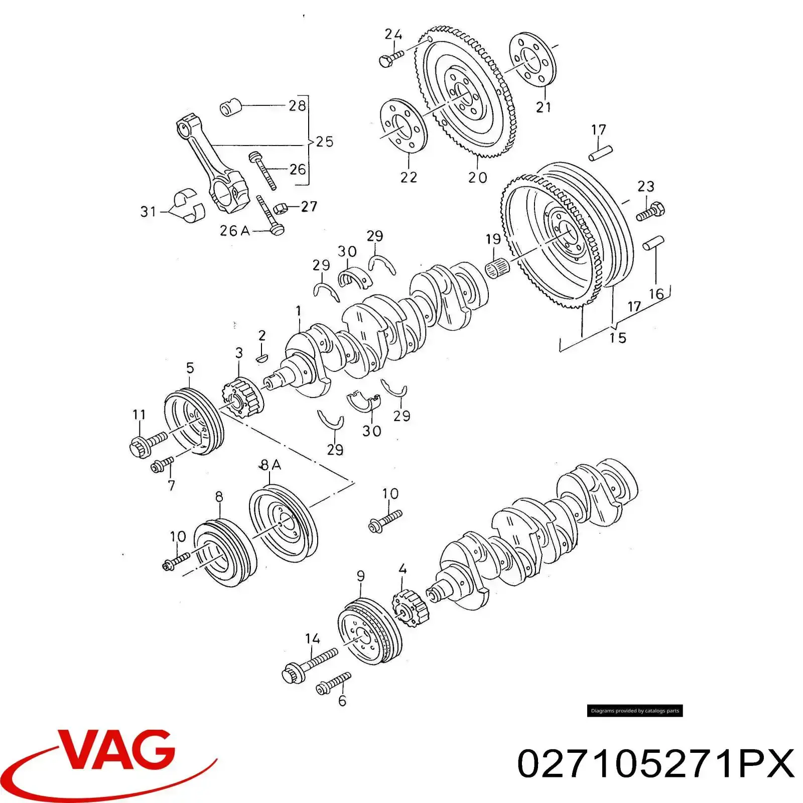 Compre 027105271PX VAG Volante de motor
