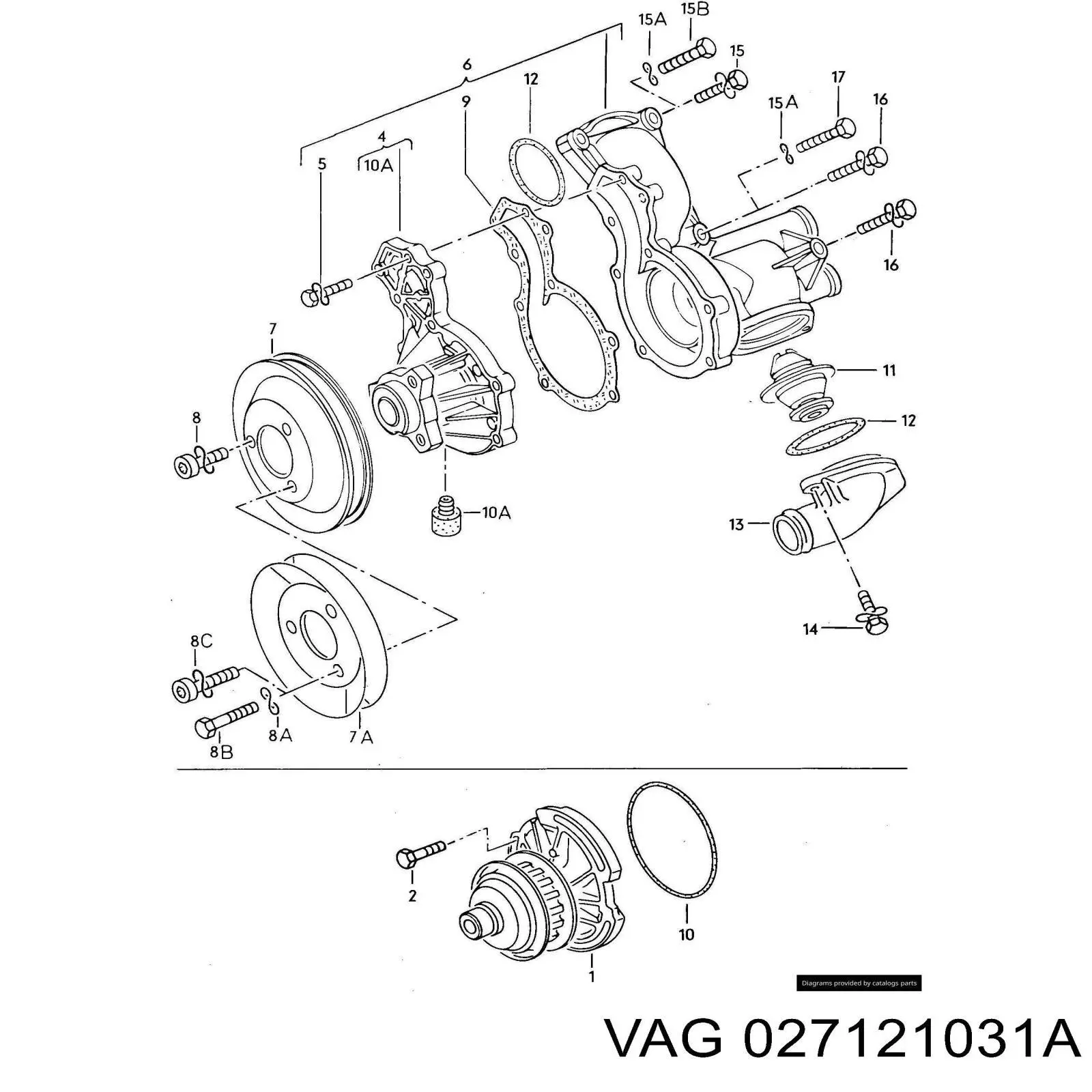 Compre 27121031 VAG Polia da bomba de água