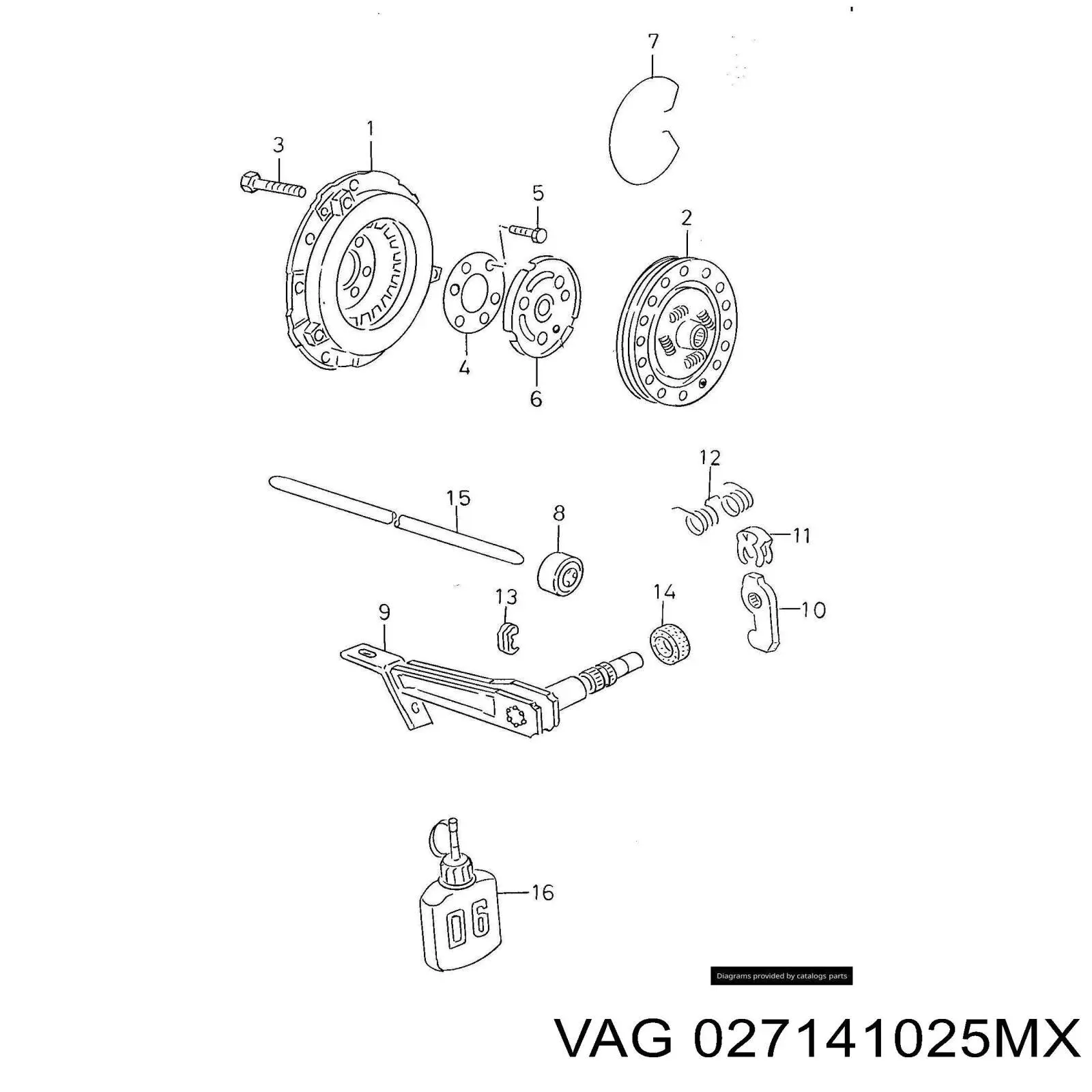 Compre 027141025MX VAG Cesta de embraiagem