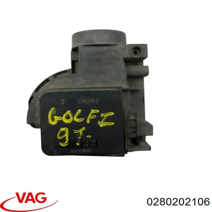 Compre 0280202106 VAG Sensor de fluxo (consumo) de ar, medidor de consumo M.A.F. - (Mass Airflow)