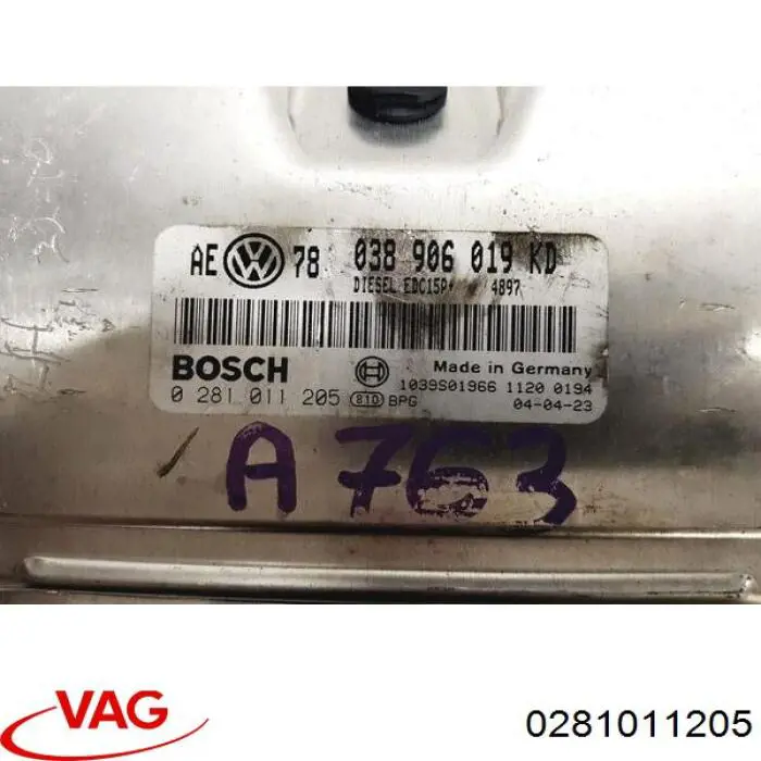 Compre 0281011205 VAG Módulo de direção (Centralina eletrônica) de motor