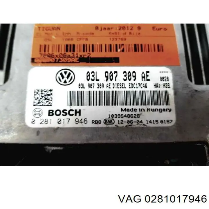 0281017946 VAG Módulo de direção (Centralina eletrônica) de motor
