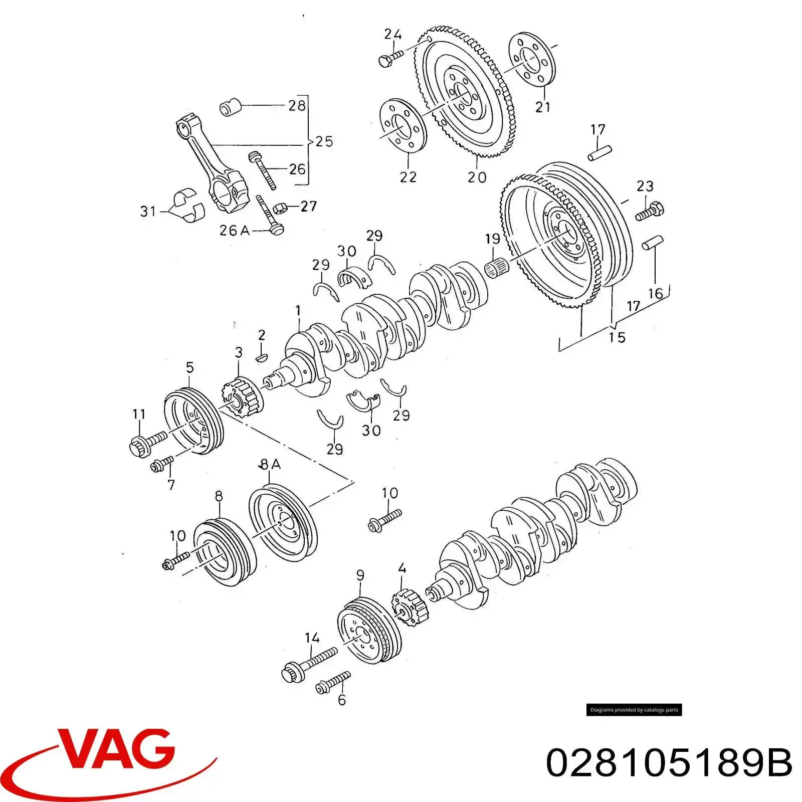  VAG 028105189B preço, a partir de 13,16 USD