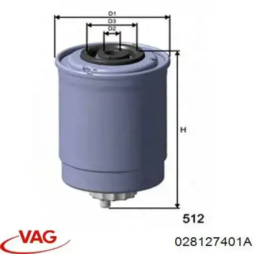 Filtro de combustível VAG 028127401A preço, a partir de 10,68 USD