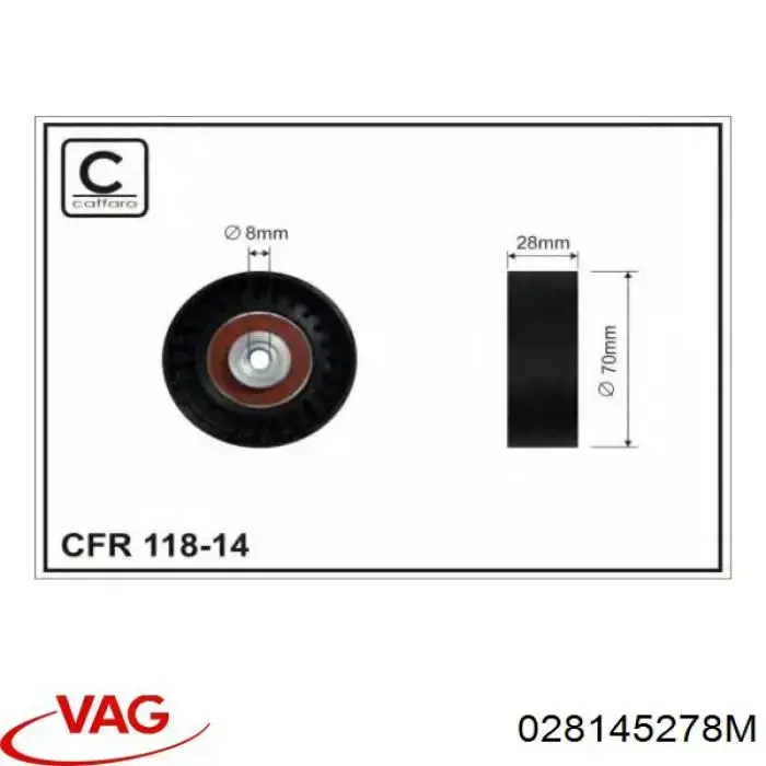 Rolo de reguladora de tensão da correia de transmissão VAG 028145278M preço, a partir de 40,46 USD