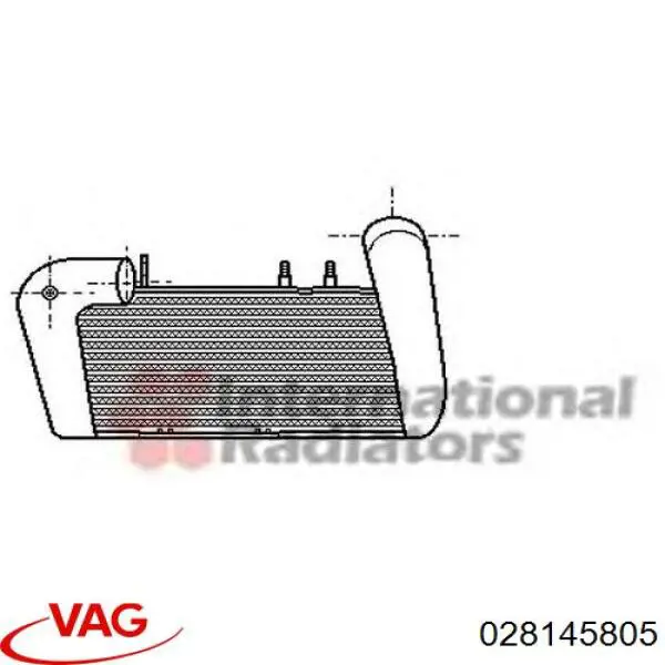 Compre 028145805 VAG Radiador de intercooler