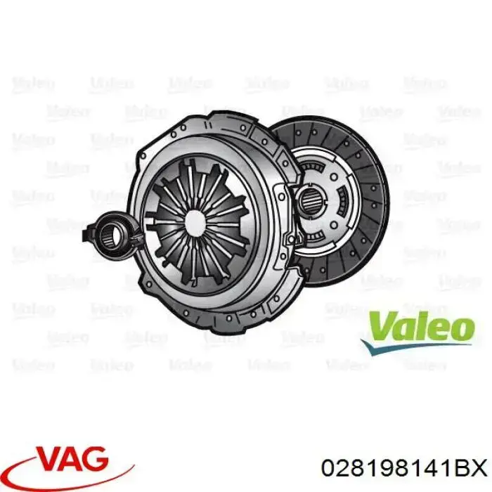 028198141BX VAG Kit de embraiagem (3 peças)