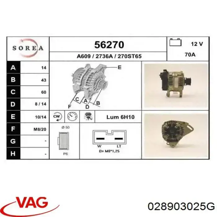Compre 028903025G VAG Gerador
