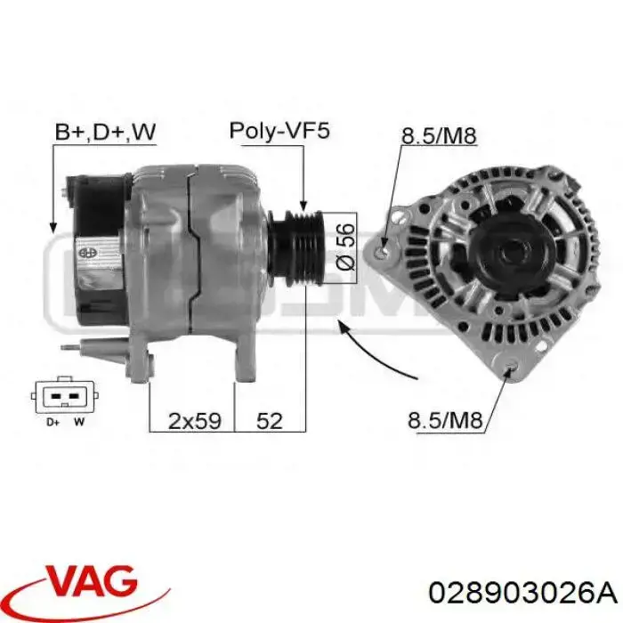 Gerador 028903026A VAG