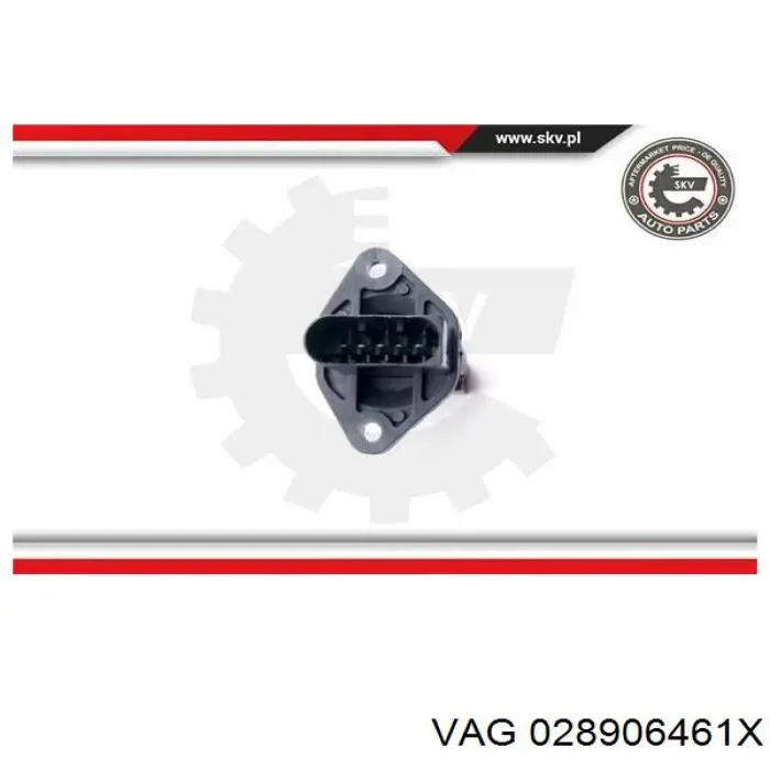 Compre 028906461X VAG Sensor de fluxo (consumo) de ar, medidor de consumo M.A.F. - (Mass Airflow)