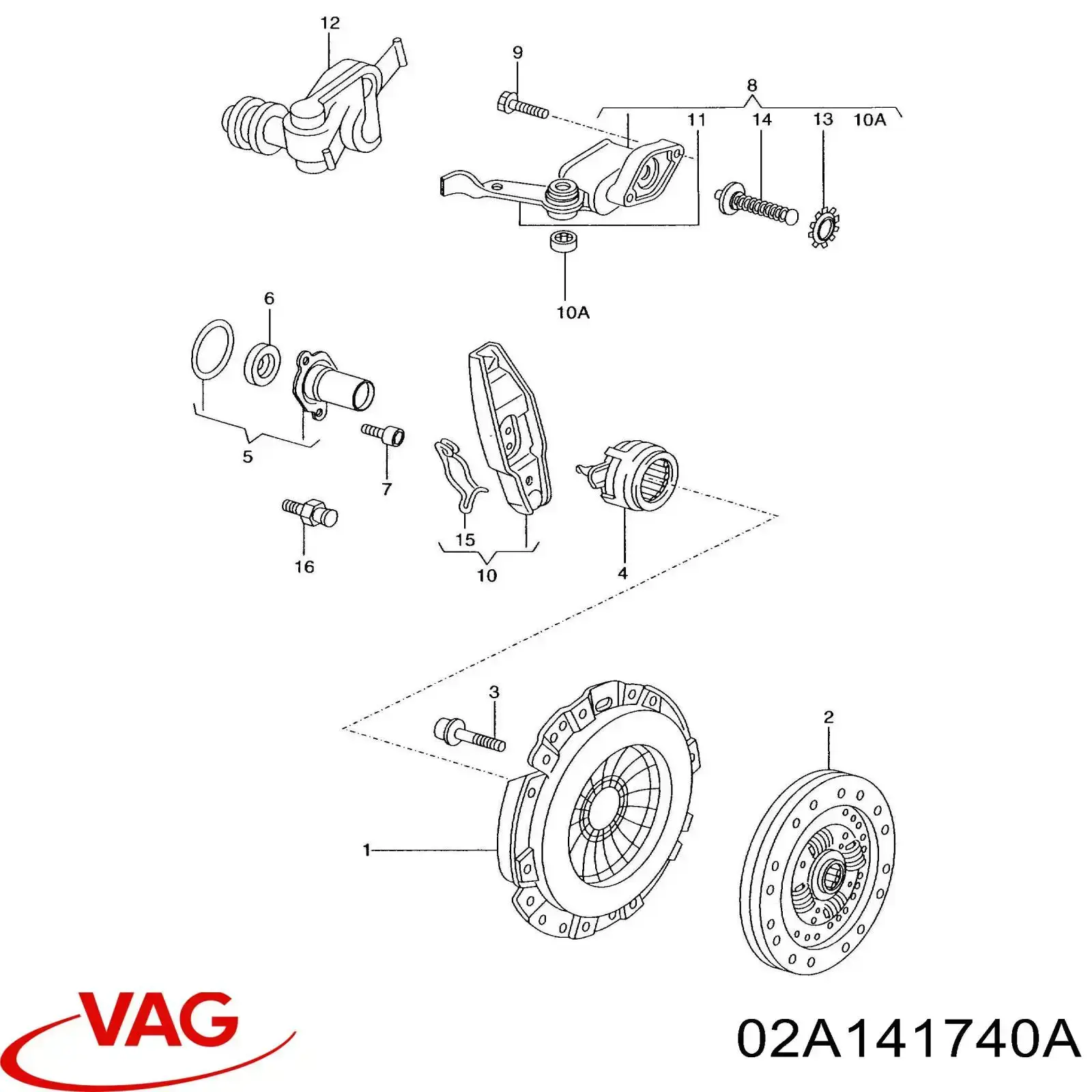 Eixo de forquilha de embraiagem VAG 02A141740 preço, a partir de 43,67 USD