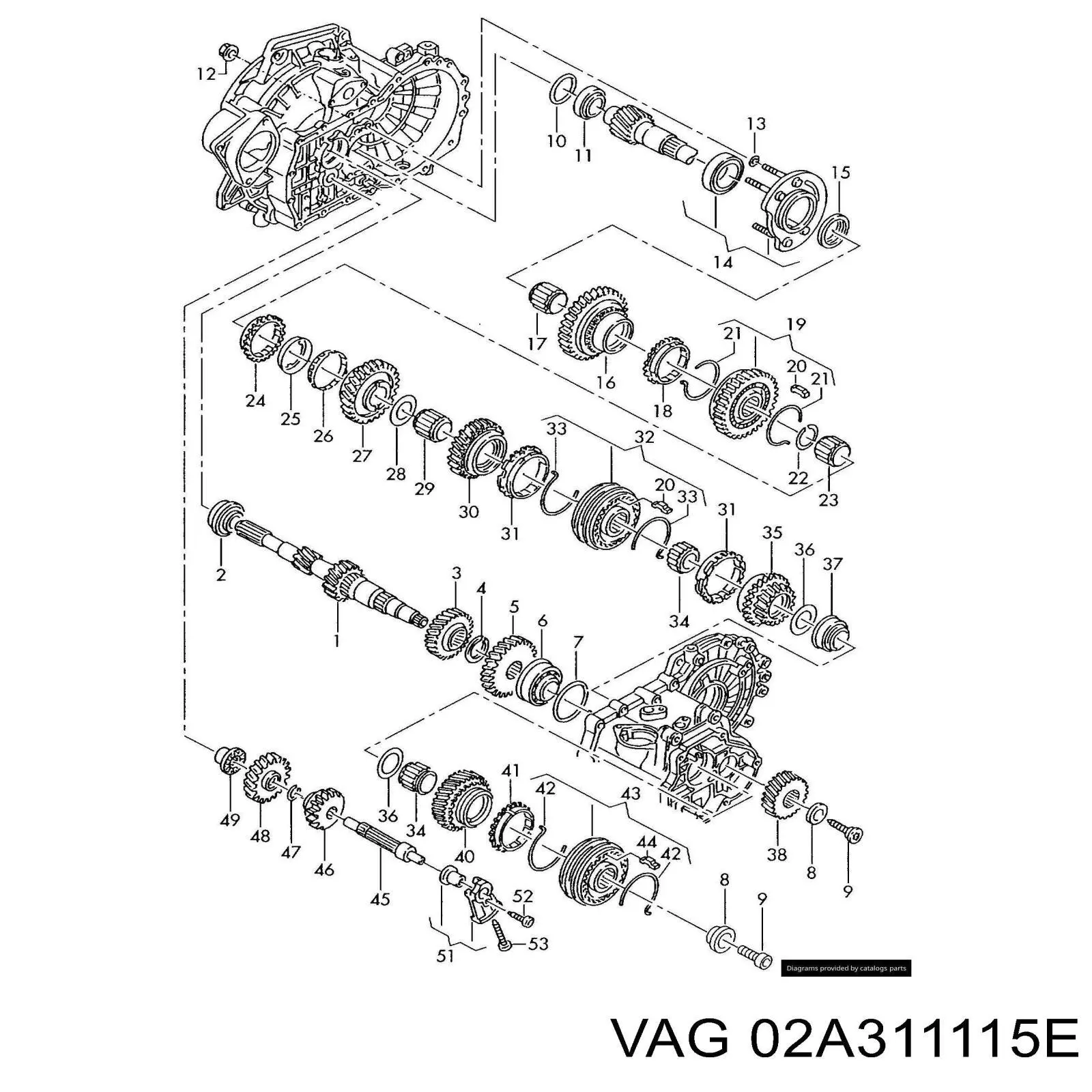 Compre 02A311115A VAG Rolamento da Caixa de Mudança