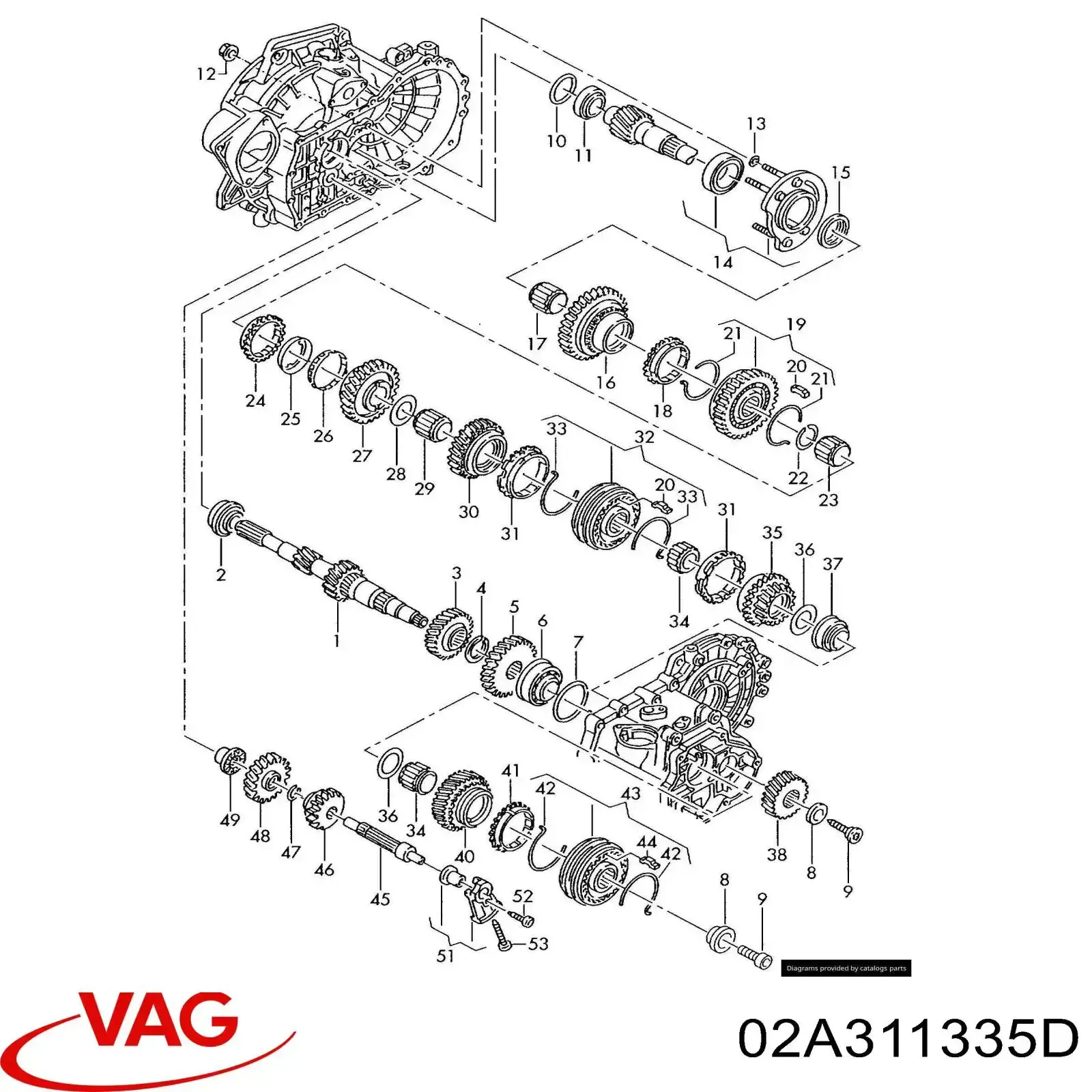 02A311335D VAG Parafuso de cabeça de motor (CBC)
