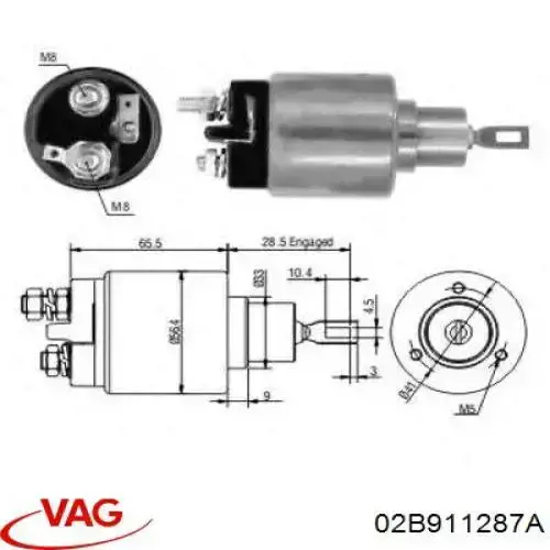 Relê retrator do motor de arranco VAG 02B911287A preço, a partir de 25,38 USD