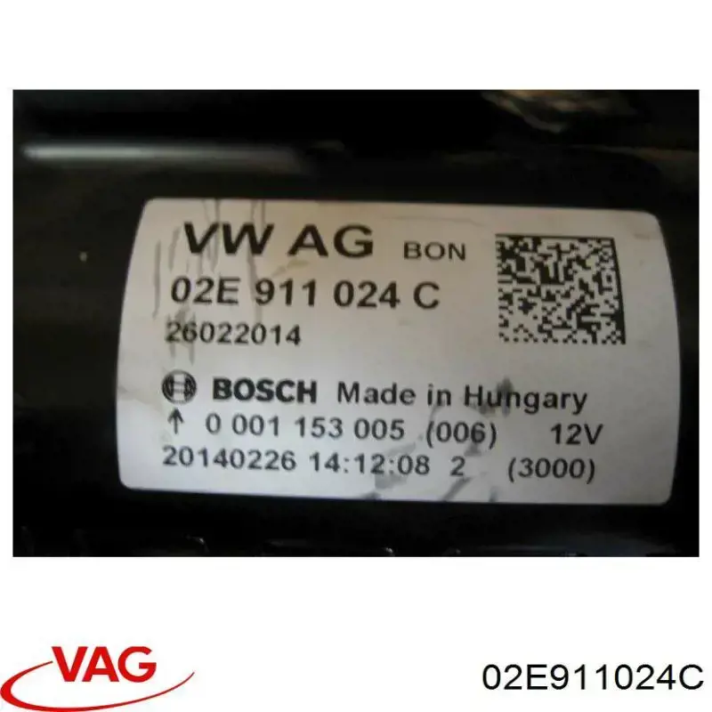 Motor de arranco VAG 02E911024C preço, a partir de 105,56 USD