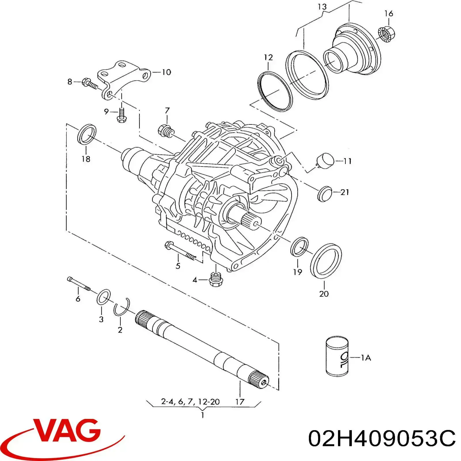 02H409053C VAG Caixa de transferência