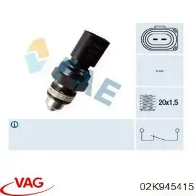 Sensor de ativação das luzes de marcha à ré VAG 02K945415 preço, a partir de 17,89 USD