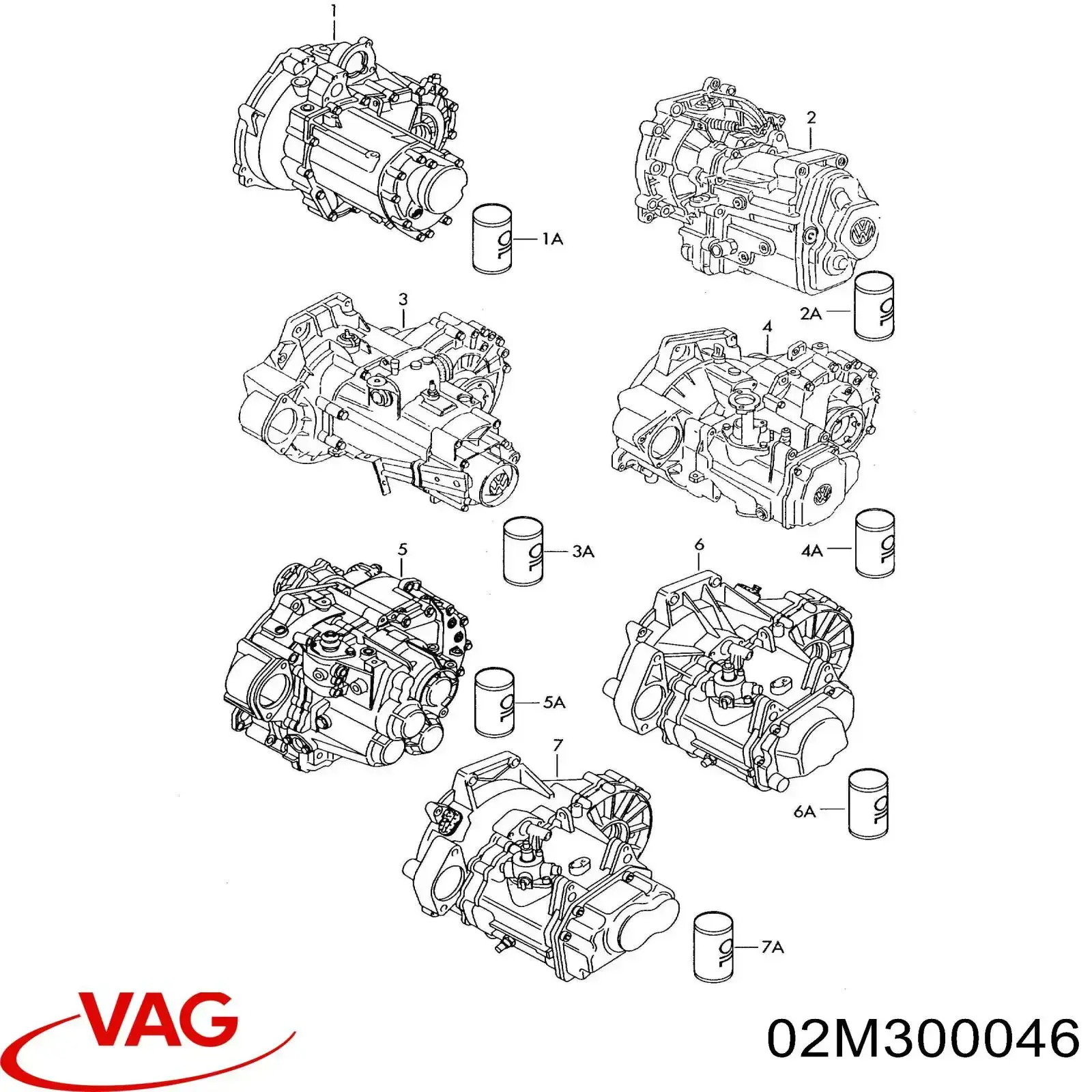 02M300046 VAG Caixa de Mudança montada (caixa mecânica de velocidades)