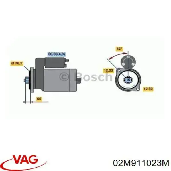 Compre 02M911023M VAG Motor de arranco