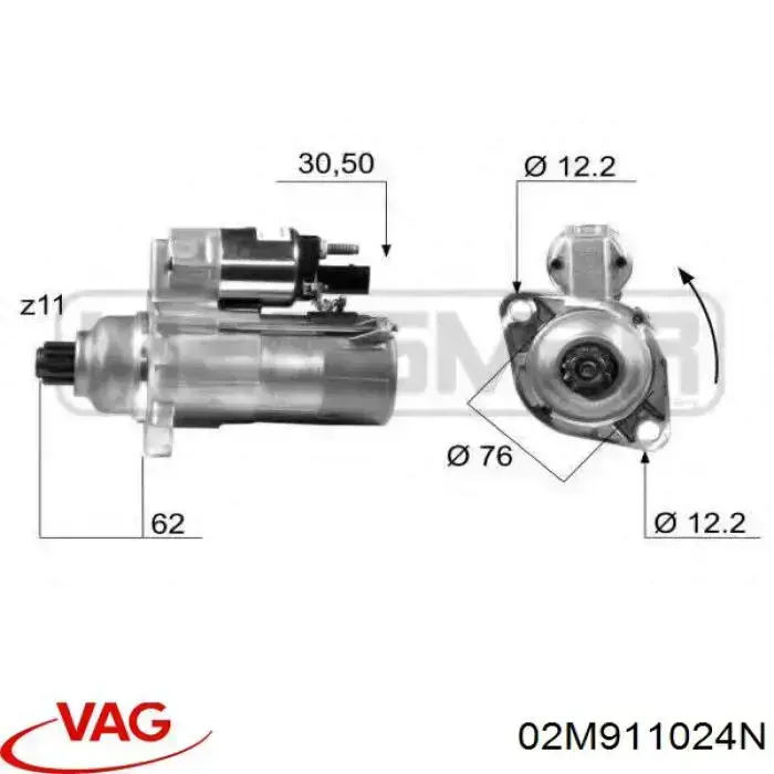 02M911024N VAG Motor de arranco