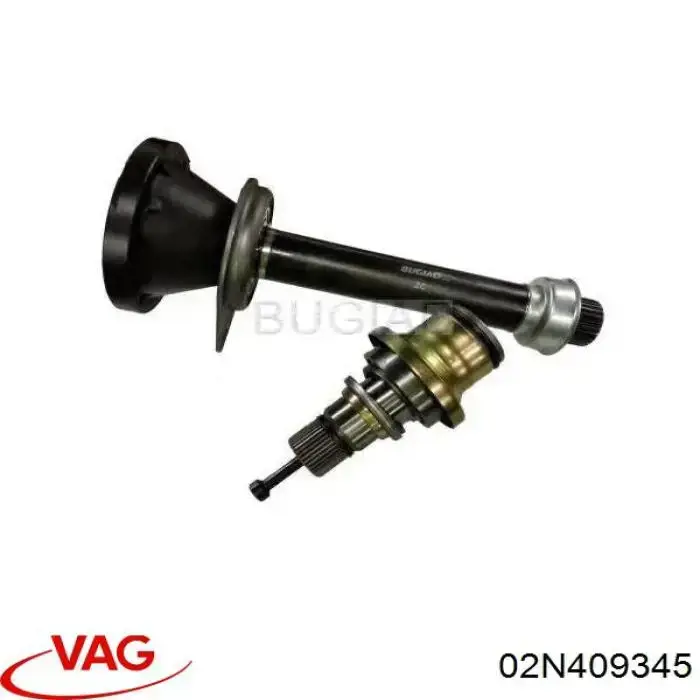 Compre 02N409345 VAG Veio de acionamento do semieixo intermédio