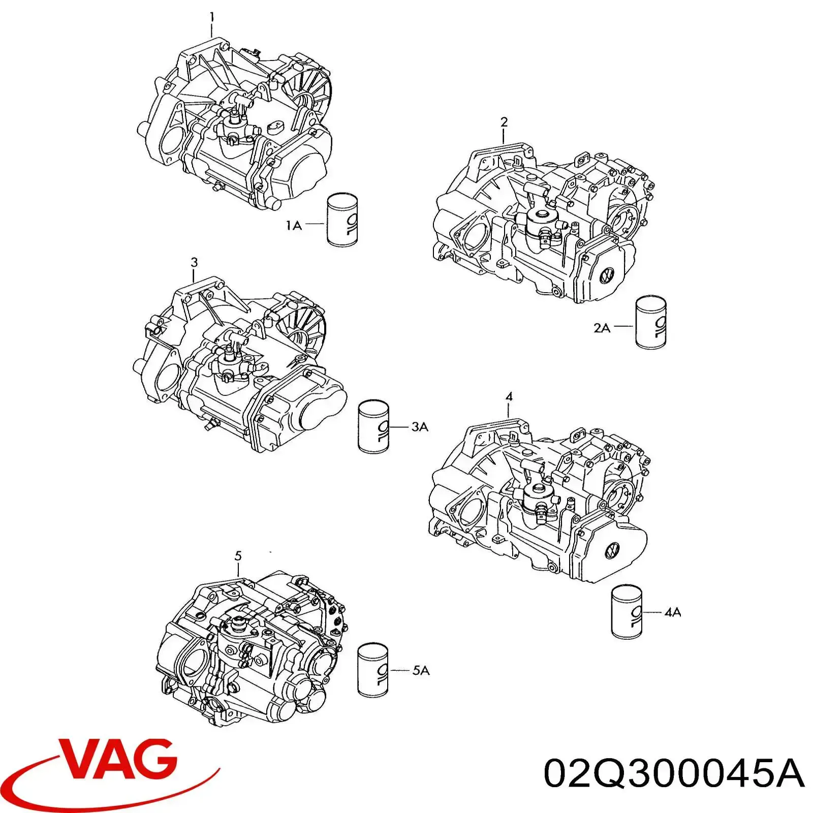 02Q300045AX VAG Caixa de Mudança montada (caixa mecânica de velocidades)