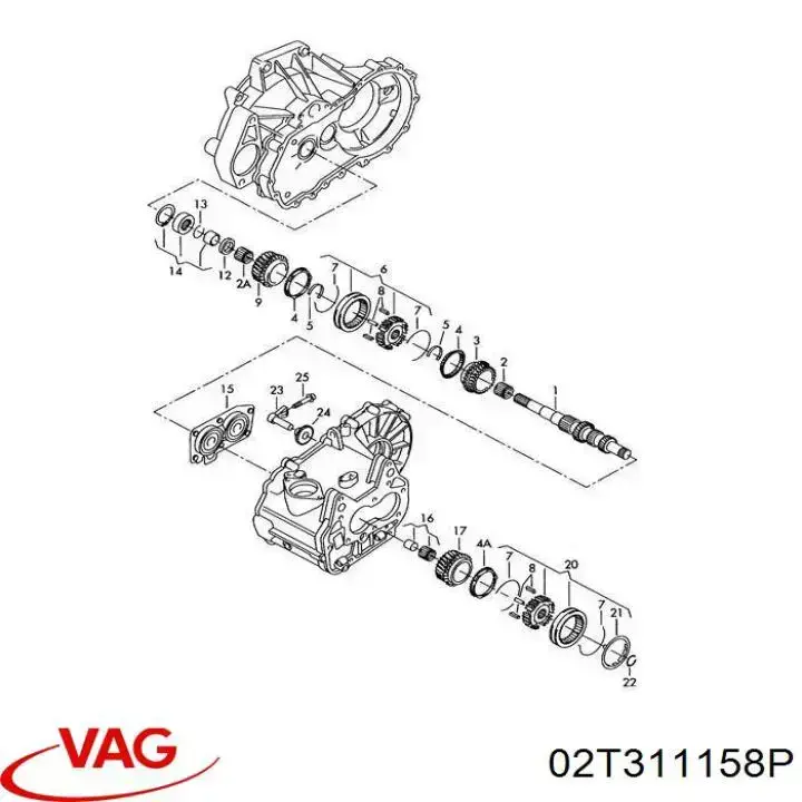 Roda dentada motriz de 5ª velocidade VAG 02T311158P preço, a partir de 306,30 USD
