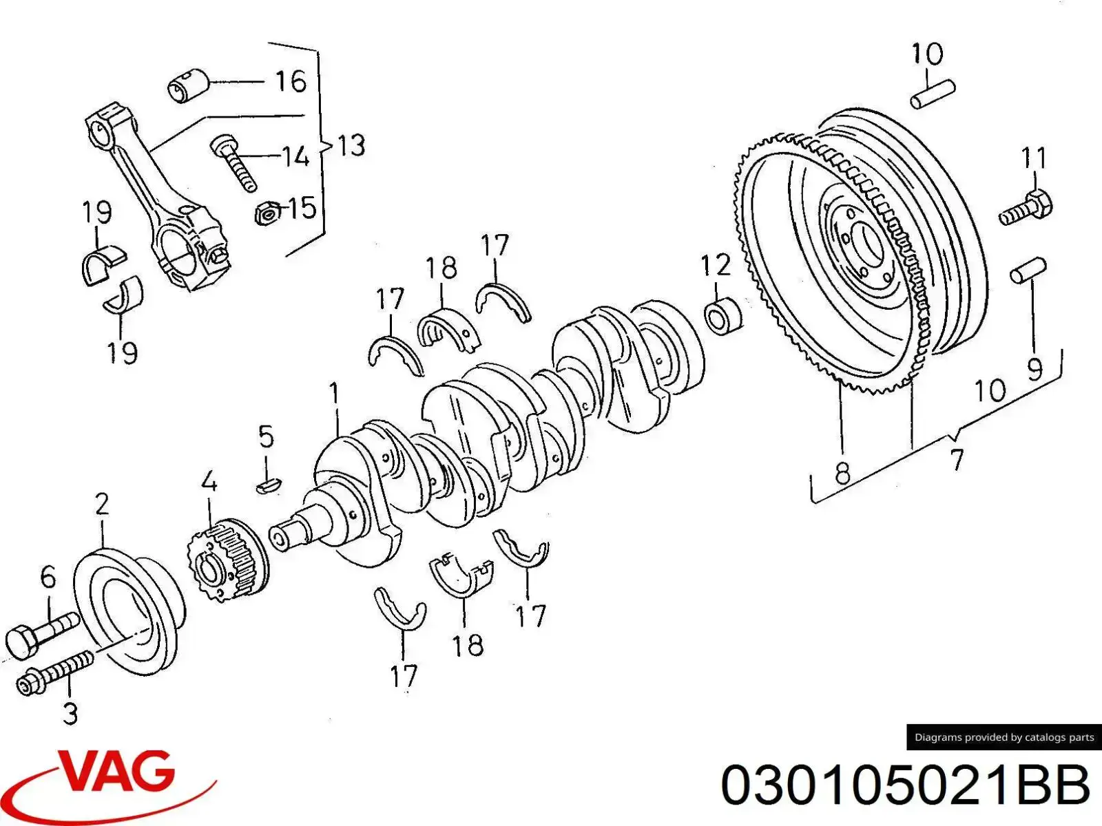 Cambota de motor VAG 030105021BB preço, a partir de  
